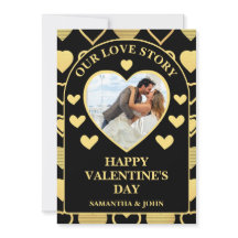 Metallisk Guldaccentuerade Hjärtan Valentine’s Gåv