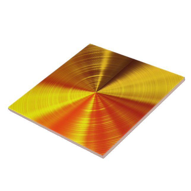 Metallisk guldspiral kakelplatta (Sidan)