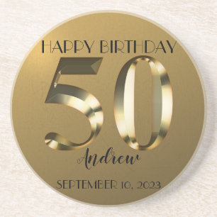 Metallisk gyllene 50-årsdag underlägg