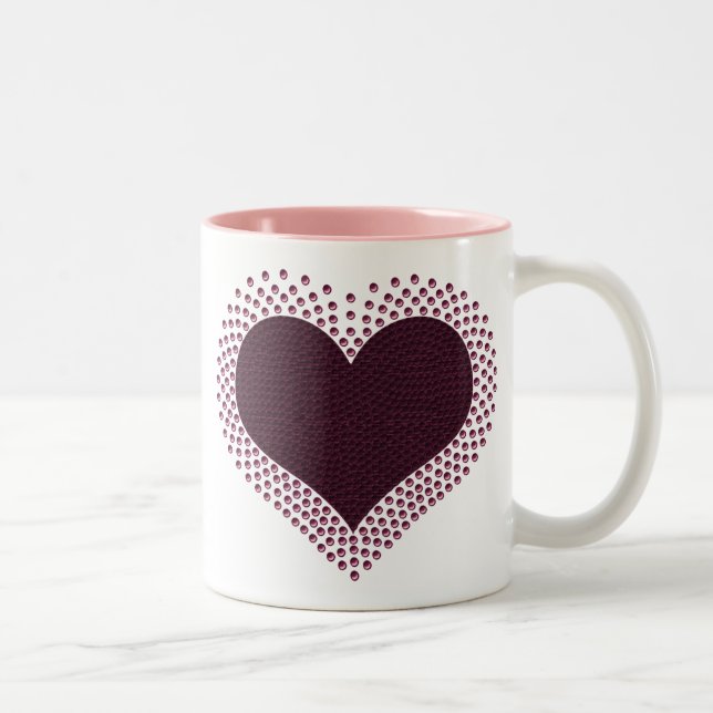 Metallisk Heart Mugg, Lila Två-Tonad Mugg (Höger)