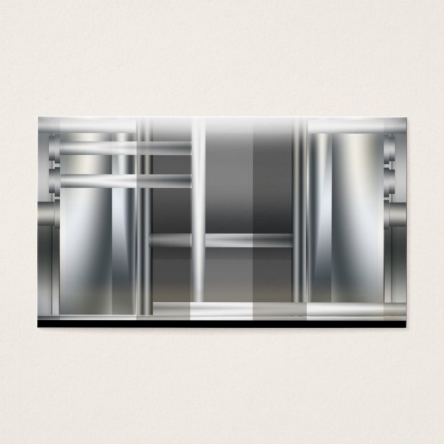 Metallisk: Industriellt Rör Visitkort (Framsidan)