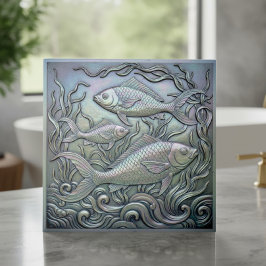 Metallisk Iridescent Fisk ID1223 Kakelplatta