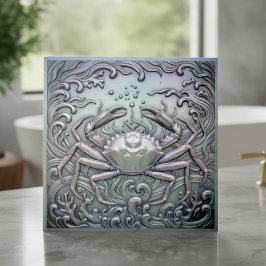 Metallisk Iridescent Krabba ID1223 Kakelplatta