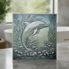 Metallisk Iriserande Delfin ID1223 Kakelplatta