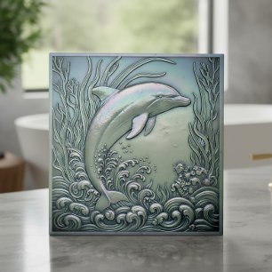 Metallisk Iriserande Delfin ID1223 Kakelplatta