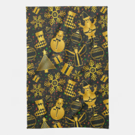 Metallisk julklapp kökshandduk