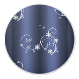 Metallisk kalk, vit snurra jul knopp