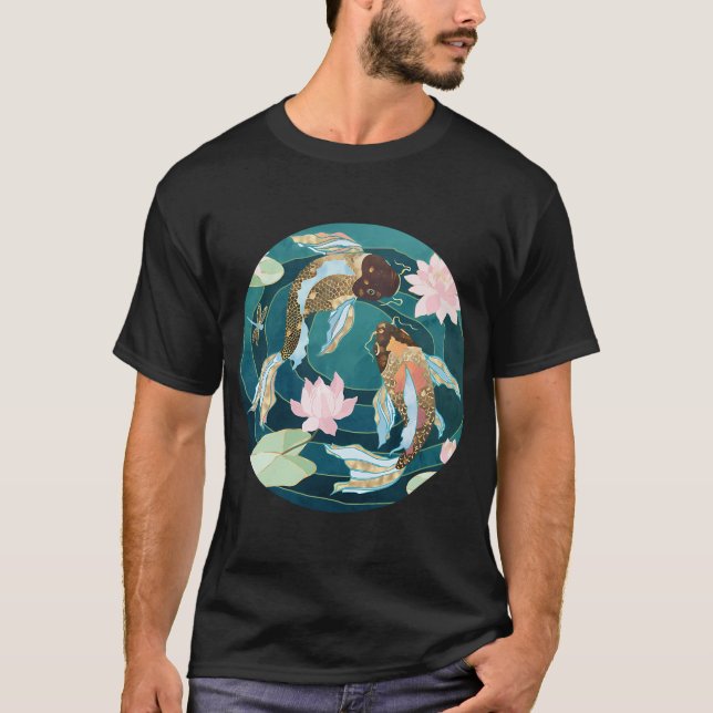 Metallisk Koi III T Shirt (Framsida)