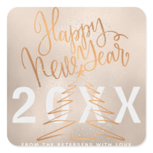 Metallisk koppar av gott nytt år Ro Guld
