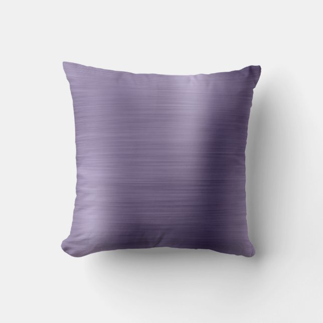 Metallisk Lila plum Silver Metallic Kudde (Framsida)