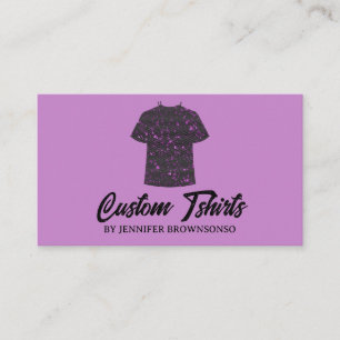 Metallisk Lila T Shirt Print Clothing Apparat Visitkort