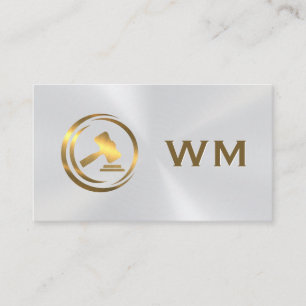 Metallisk Logotyp Lag Attorney Visitkort