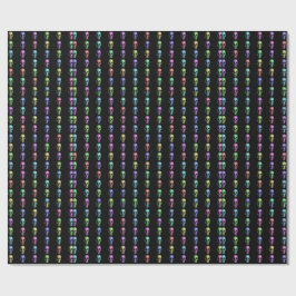 Metallisk-look pastellfärgad människadöskallar presentpapper