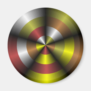 Metallisk Lookabstraktmagnet Magnet