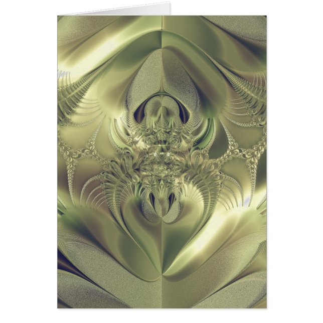 Metallisk Löv Hälsningskort (Framsidan)