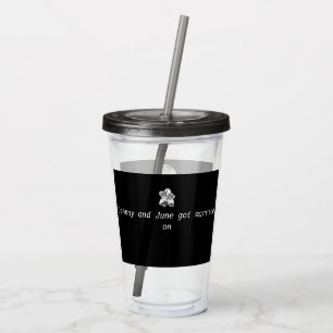 Metallisk Magnolia-blomma på akrylisk tumlare Take Away Mugg