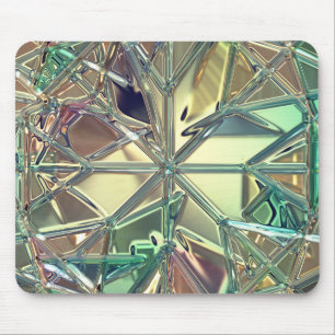 Metallisk målat glasslook musmatta
