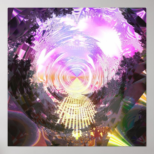 Metallisk Mandelbrot 3 Poster (Framsidan)