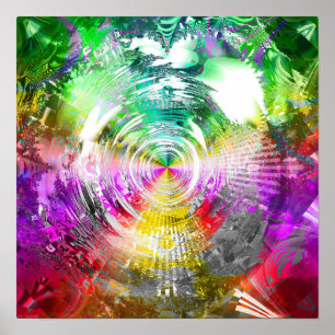 Metallisk Mandelbrot 3c Poster