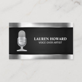 Metallisk mikrofon | Black Mesh Visitkort