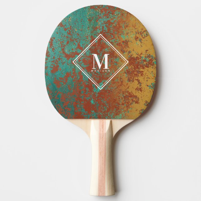 Metallisk monogram Bord Tennis Pingisracket (Framsidan)