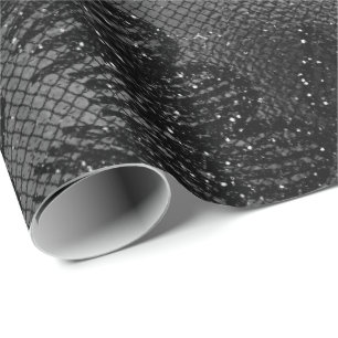Metallisk Mulin för svart Glam blom- snöre Rouge Presentpapper