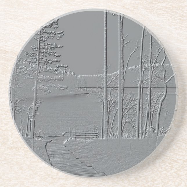 "Metallisk natur" underlägg Sandsten (Framsidan)