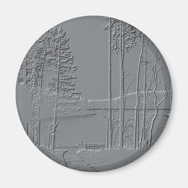 "Metallisk naturmagnet" Magnet (Framsidan)