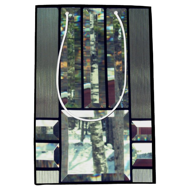 Metallisk nedfläckad av avfasat glas ser silver mo (Framsidan)