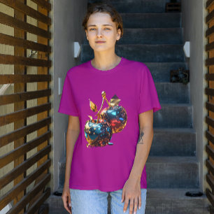 Metallisk nedtonad körsbär T-Shirt