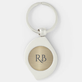 Metallisk nyckelkedja i guld