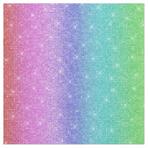 Metallisk ombre-regnbågssekvin faux glitter efter tyg