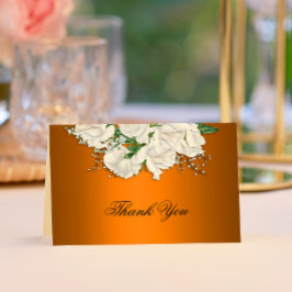 Metallisk Orange, Möhippa Bouquet Bröllop Tack Kort