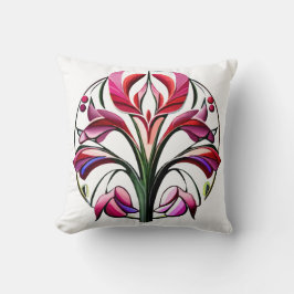 Metallisk Orchid: Rosa och Gult Extravaganza Kudde