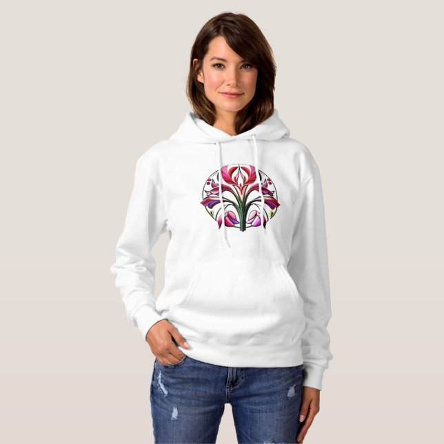 Metallisk Orchid: Rosa och Gult Extravaganza T Shirt (Hel framsida)