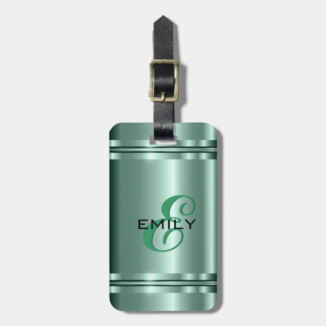 Metallisk pastellGrönt Design Stainless Steel-utse Bagagebricka (Vertikal Framsida)