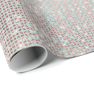Metallisk Pearly Sparkly diamant för rosa guld- Presentpapper