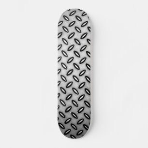 Metallisk ritad Skateboard i silver Bräda 20 Cm