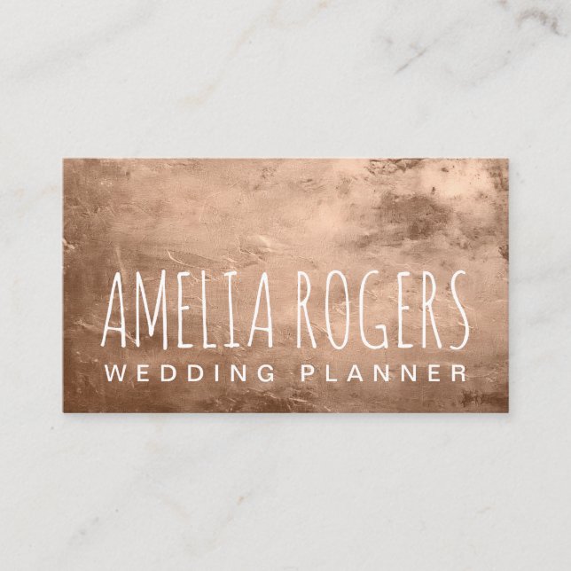 Metallisk Ro Guld-färg Visitkort (Framsida)