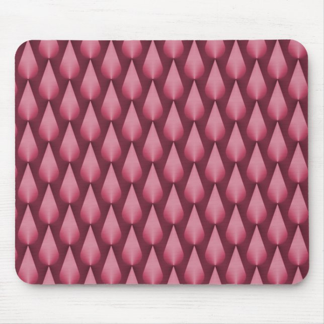Metallisk Rosa Dazzling Raindrops Mousepad Musmatta (Framsidan)