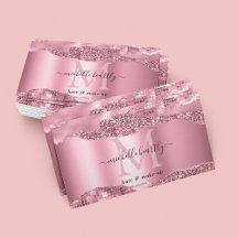 Metallisk Rosa Glitz & Glam Monogram