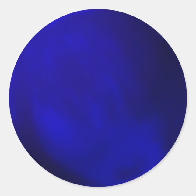 Metallisk Royal blå Runt Klistermärke (Framsida)