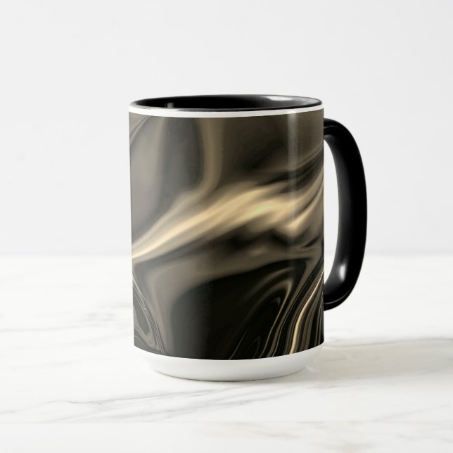 Metallisk sepiatkompulering över mörkens bakgrund mugg (Framsida höger)