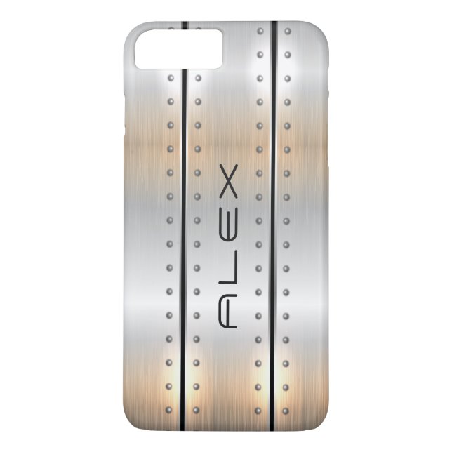Metallisk silver-geometrisk modern design Case-Mate iPhone skal (Baksida)
