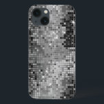 Metallisk Silver-sequins tittar på Disco Spegel Bl<br><div class="desc">Populär glansig metallsekvens ser ut som grått silver tones disco stil. Retro 70's disco boll spegel med sliten och gnistor. Leta efter den här designen på många ton. Rosa av lila blå grönt och kan begäras i färg. Det är en bild mönster och inte en faktisk sekvens.</div>