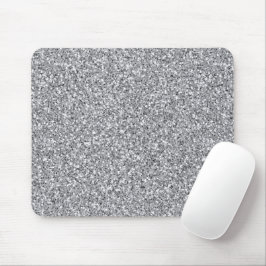 Metallisk Silverglitter Musmatta