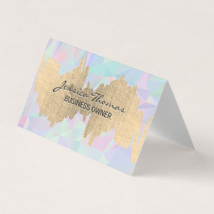 Metallisk skribbel Geometrisk holografi Visitkort