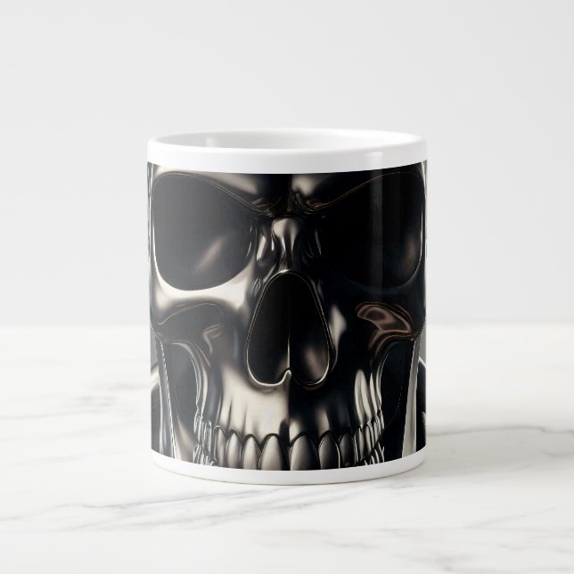 Metallisk skullkaffe Mugg Jumbo Mugg (Framsidan)