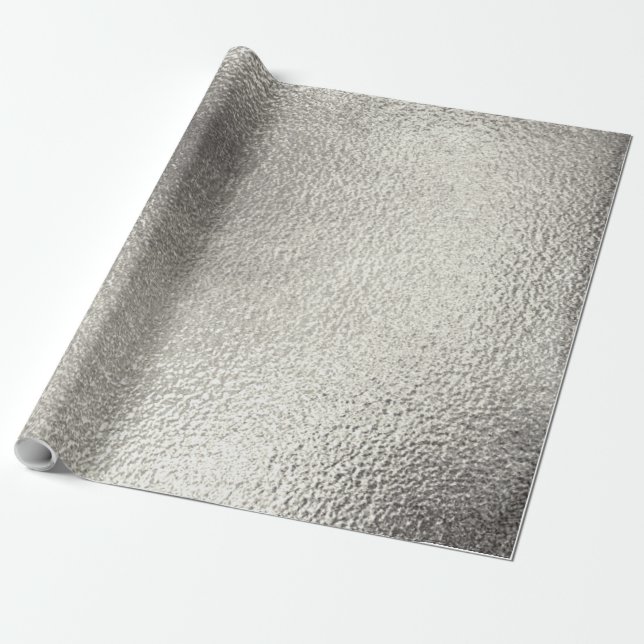 Metallisk struktur 10 för bekymrat silver presentpapper (Utrullad)