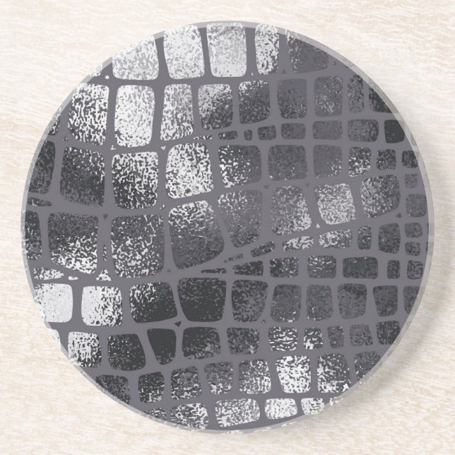 Metallisk svart ormskal: Elegant Struktur Underlägg (Framsidan)